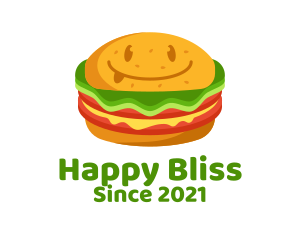 Happy Burger Snack  logo design