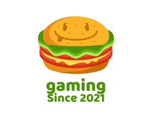 Hamburger - Happy Burger Snack logo design