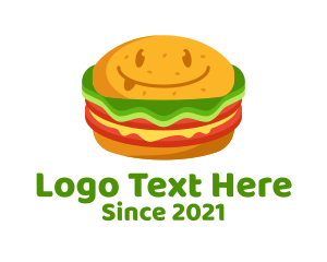 Food - Happy Burger Snack logo design