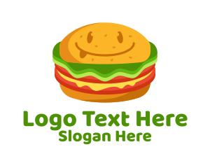 Happy Burger Snack  Logo