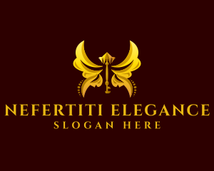 Elegant Butterfly Key logo design