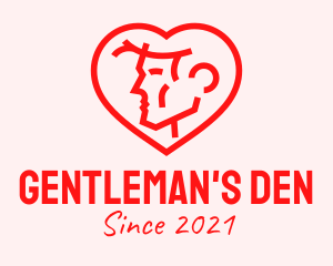 Male Dating Heart logo design