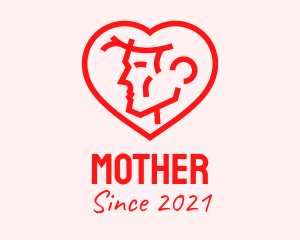 Social Media - Male Profile Heart logo design