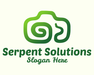 Serpent - Green Serpent Camera logo design