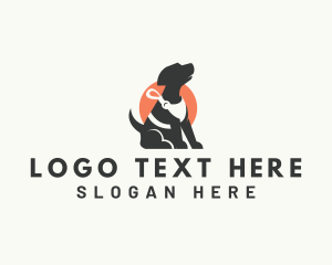 Veterinarian - Dog Walker Leash logo design