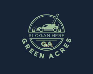 Garden Grass Mower logo design