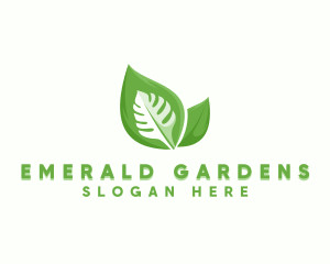 Organic Vegan Leaf  logo design