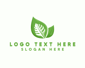 Organic Vegan Leaf  Logo