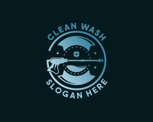 Washer - Power Washer Cleaning logo design