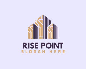 High Rise City Construction logo design