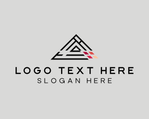 Geometric Triangle Letter A Logo