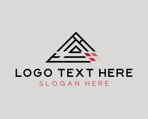 Athlete - Geometric Triangle Letter A logo design