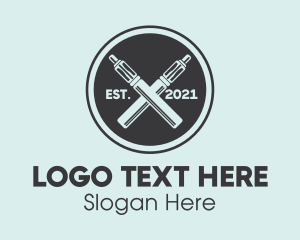 E Cigarette - Vape Tube Shop Sign logo design