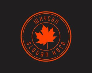 Hipster - Modern Maple Leaf logo design