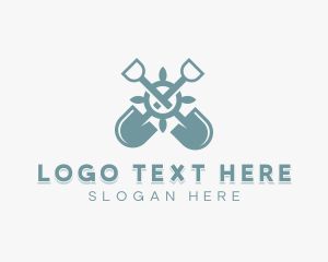 Landscaper - Gardening Shovel Landscaper logo design