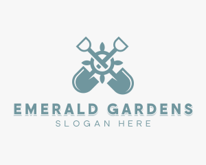 Gardening Shovel Landscaper logo design