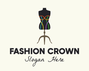 Multicolor Fashion Mannequin  logo design