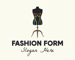 Multicolor Fashion Mannequin  logo design