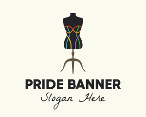 Multicolor Fashion Mannequin  logo design