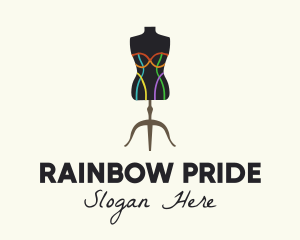 Multicolor Fashion Mannequin  logo design