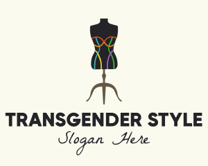 Multicolor Fashion Mannequin  logo design