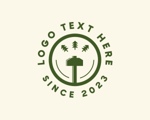 Timber - Axe Tree Woodwork logo design