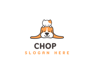 Puppy - Sleeping Puppy Kitten logo design