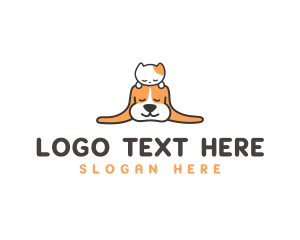 Sleeping Puppy Kitten Logo