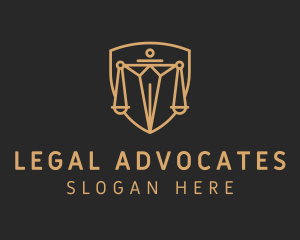 Shield Law Scale logo design