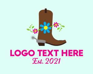 Boot - Cowgirl Western Fashion Boot logo design