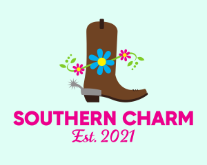 Southern - Cowgirl Western Fashion Boot logo design
