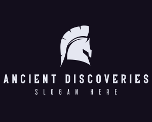 Spartan Helmet Horse logo design