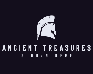 Spartan Helmet Horse logo design