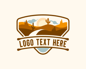 Trekking - Cactus Desert Travel logo design