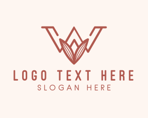 Vegetarian - Garden Leaf Letter W logo design
