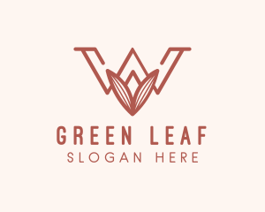 Letter W - Garden Leaf Letter W logo design