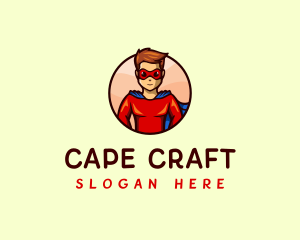 Cape Mask Superhero logo design