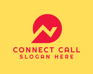 Call - Social Speech Bubble Letter N logo design