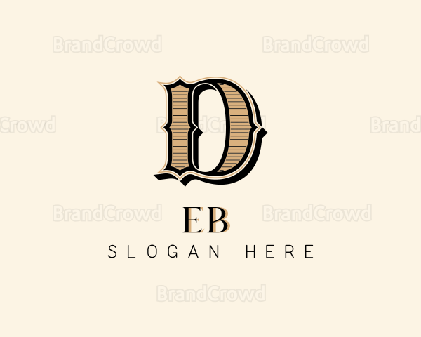 Boutique Antique Brand Letter D Logo