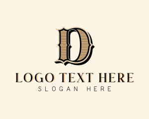 Vintage - Boutique Antique Brand Letter D logo design