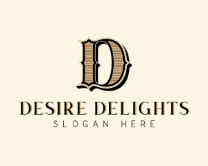 Boutique Antique Brand Letter D logo design