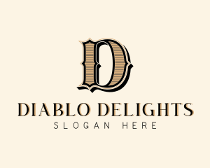 Boutique Antique Brand Letter D logo design