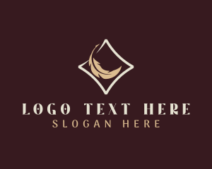 Blogger - Author Feather Quill logo design