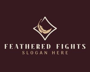 Author Feather Quill logo design