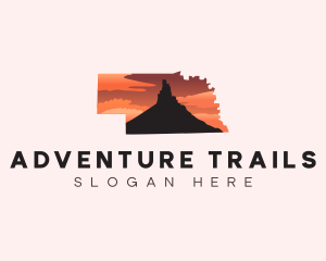 Nebraska Landmark Mountain logo design