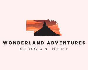 Nebraska Landmark Mountain logo design