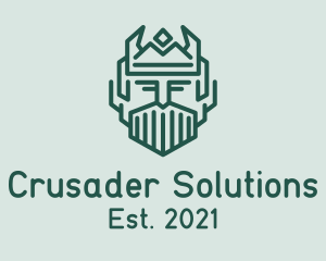 Crusader - Old Viking King logo design