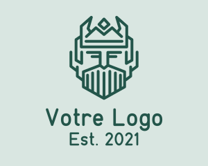 Helmet - Old Viking King logo design