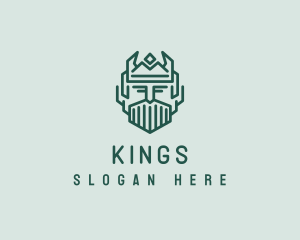 Viking King Crown logo design