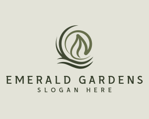 Nature Leaf Grass logo design